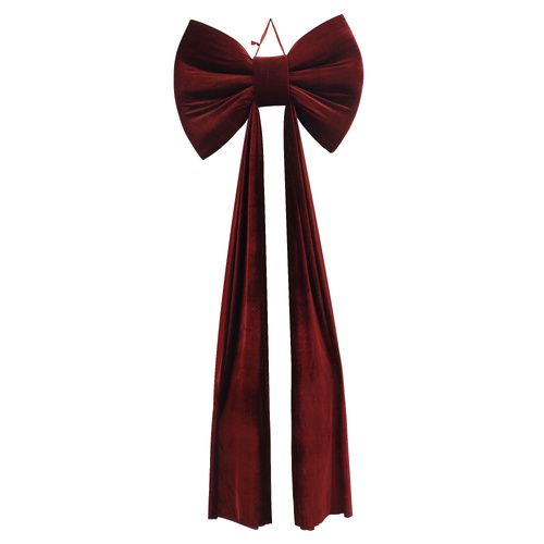 Giant Velvet Bow Burgundy
