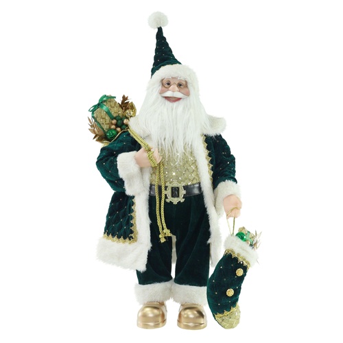 Santa Figurine Emerald Green 60cm 
