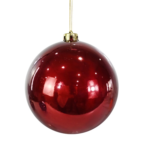 Bauble Shiny 15cm Burgundy