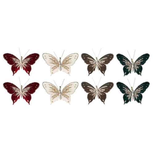 Velvet Butterfly with Clip 2pk 