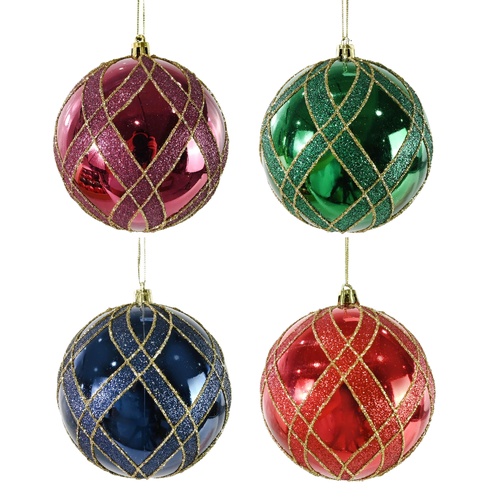 Bauble Glitter 10cm 