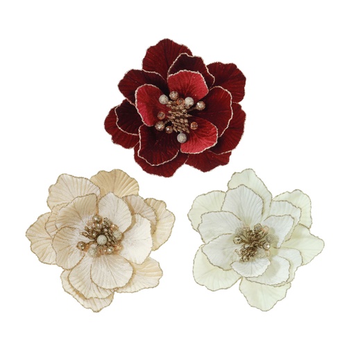 Jeweled Magnolia Clip