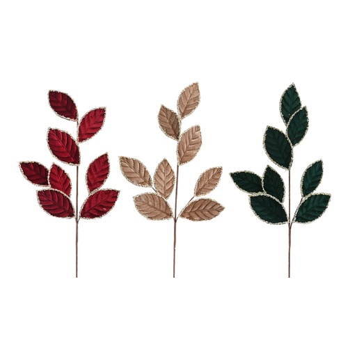 Velvet Leaf Stem 67cm
