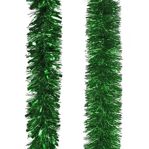 Tinsel Fine 2m Green 2 assorted