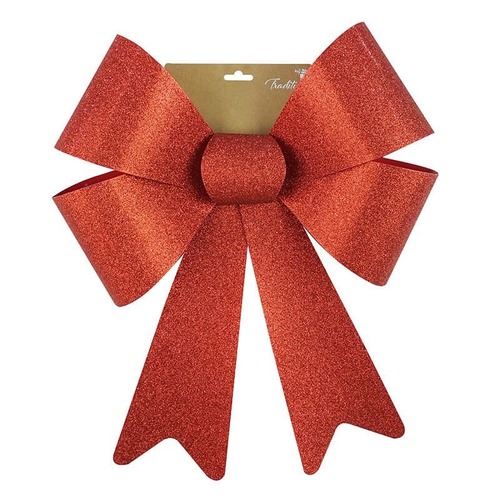 Red Sparkle Glitter Bow 38x50cm