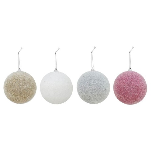 Icy Bauble 80mm Asst..