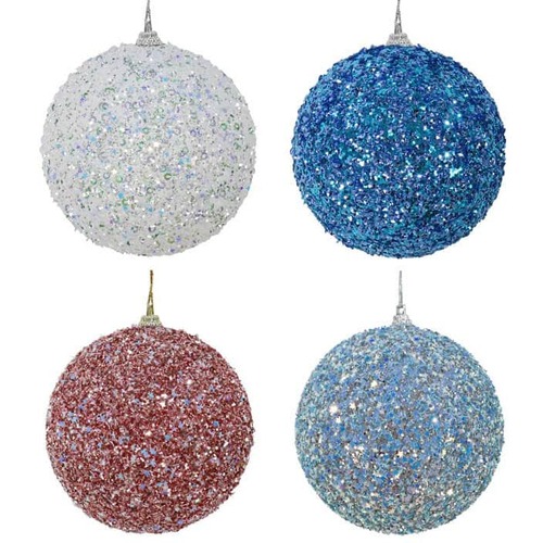 Shimmer Bauble 100mm Asst..