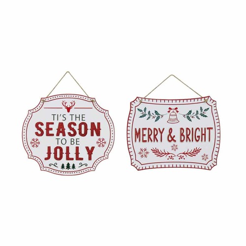 Hanging Plaque Glitter Asst..