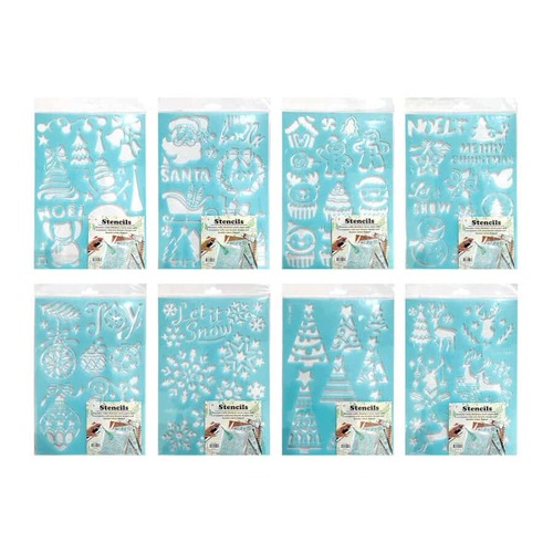 Snow Spray Stencil Plastic Asst..