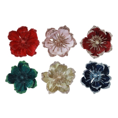 Glitter Magnolia with Clip 