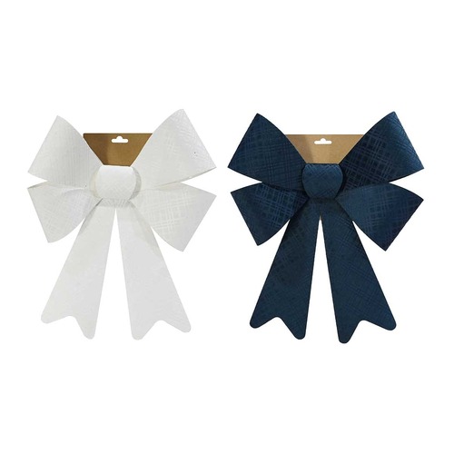 Winter Bow Embossed Velvet 38x50cm Asst..