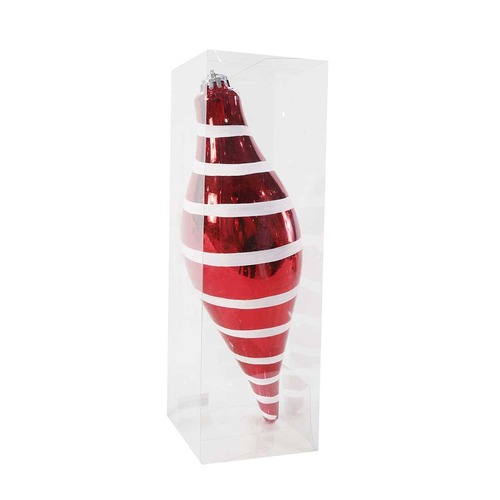 Mega Drop Bauble Stripe 30cm..