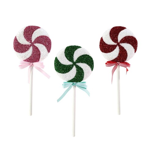 Tinsel Foam Lollipop 50cm Asst..