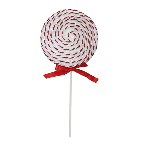 Glitter Candy Stripe Lollipop Pick 33cm..