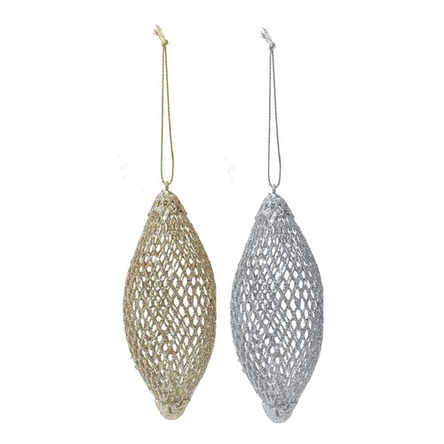 Glitter Mesh Teardrop 11cm Asst..