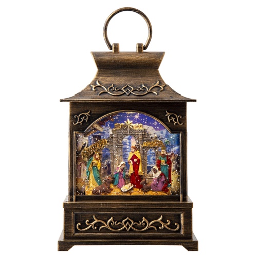 Musical Nativity Backdrop Lantern 