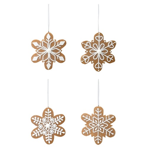 Gingerbread Snowflake 10cm Asst