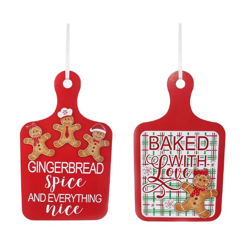 Gingerbread Baking Board Sign Asst