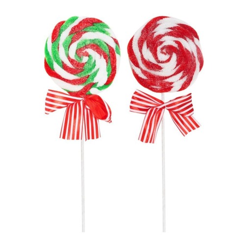 Swirly Plush Lollipop Pick 48cm Asst