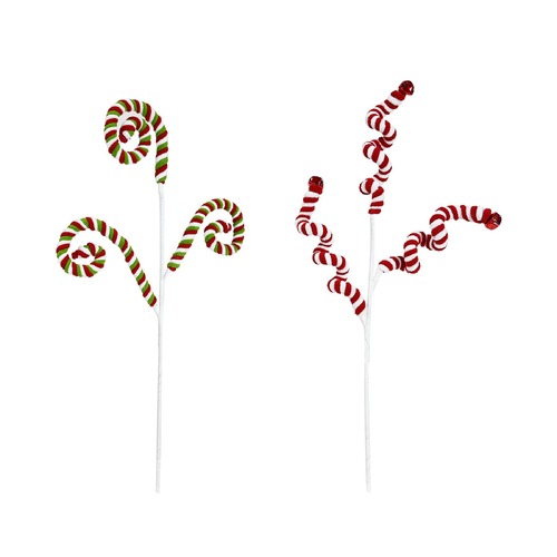 Plush Candycane Swirl Pick 50cm Asst
