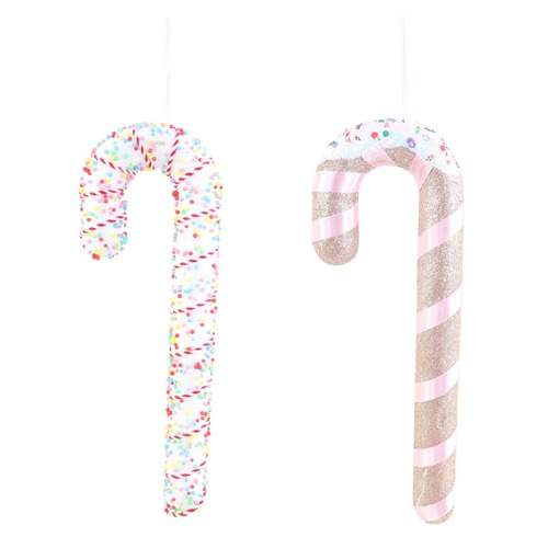 Pink Sprinkles Candycane 33cm Asst