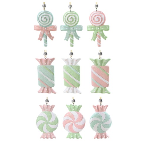 Pastel Hanging Candy Deco 8cm Asst