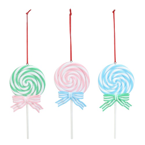 Hanging Spiral Lollipop 16cm Asst