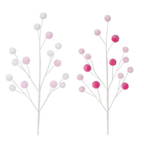 Candyfloss Pompom Spray 60cm Asst