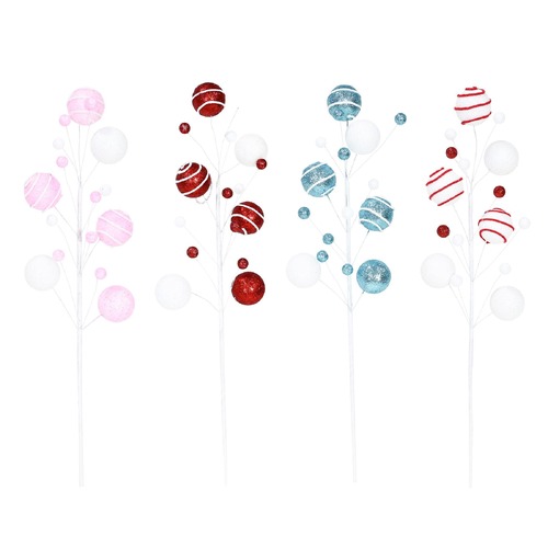 Lollipop Bauble Pick 50cm Asst