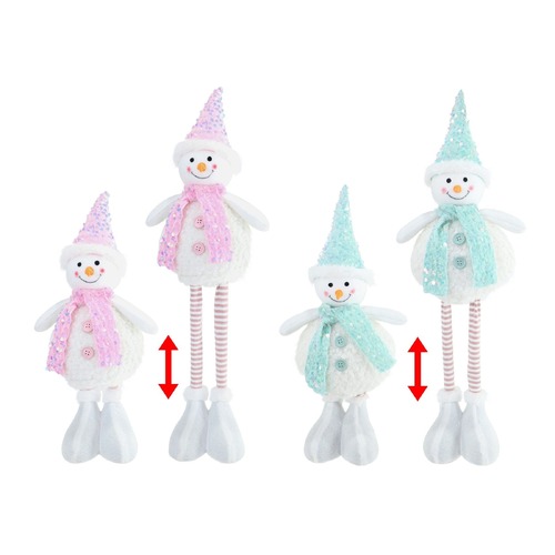 Extendable Snowman Pastel 45-60cm