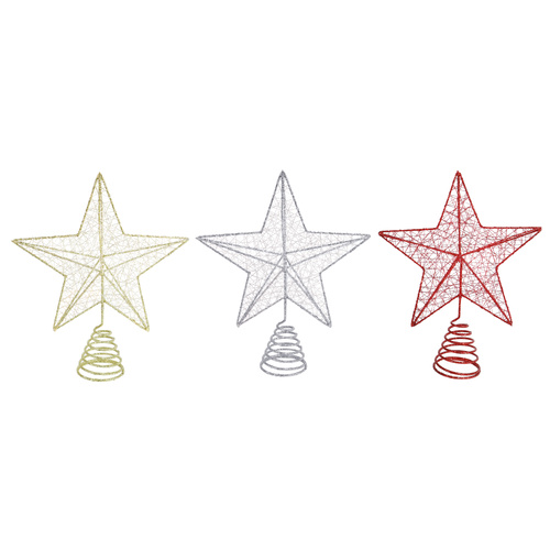 Glitter Wire Tree Topper 20cm