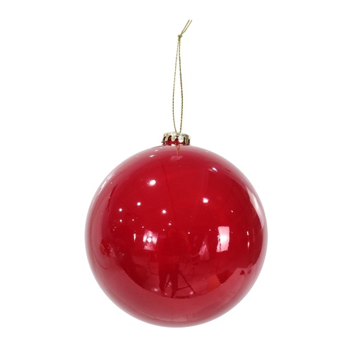 Bauble Shiny Pearl 15cm Red