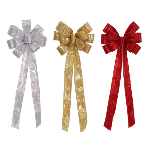 Tree Topper Bow Metallic Beaded