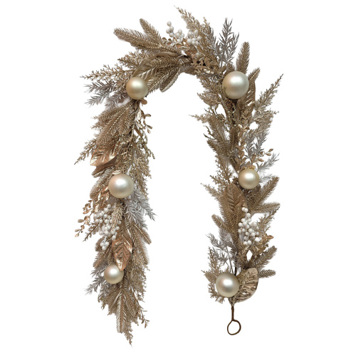 Champagne Bauble Garland 183cm