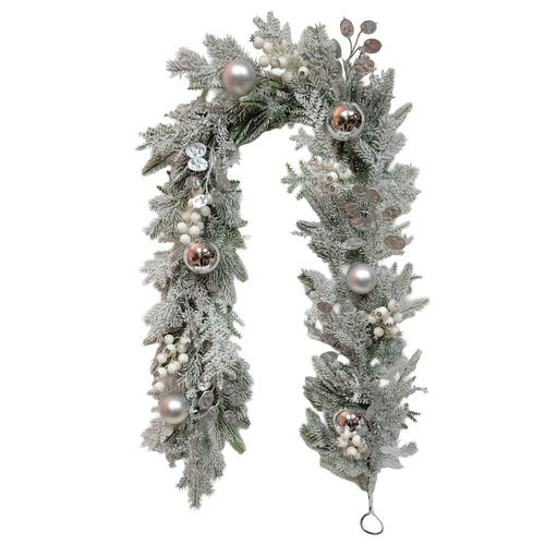 Silver Frost Garland 183cm