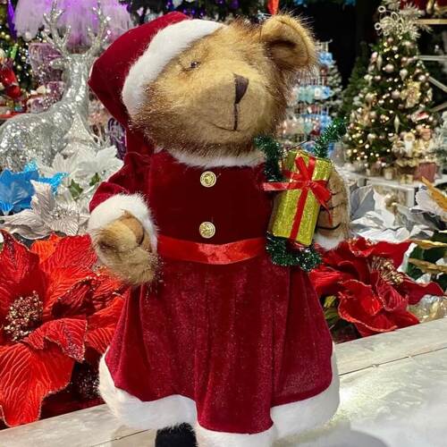 43CM ANIMATED MRS CLAUS BEAR