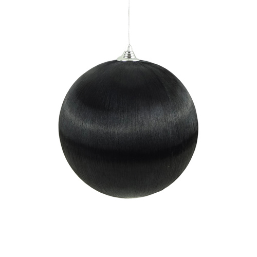 150mm Satin Wrap Bauble Black