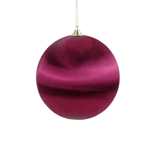 150mm Satin Wrap Bauble Burgundy