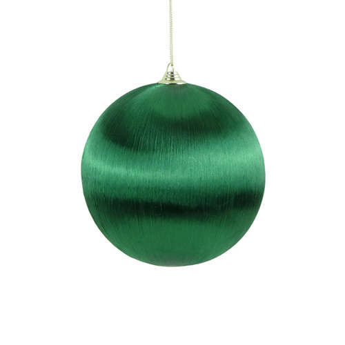 150mm Satin Wrap Bauble Green