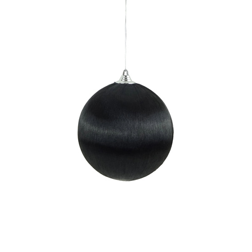 120mm Satin Wrap Bauble Black