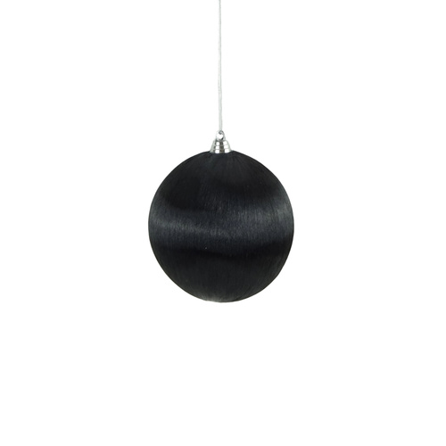 100mm Satin Wrap Bauble Black