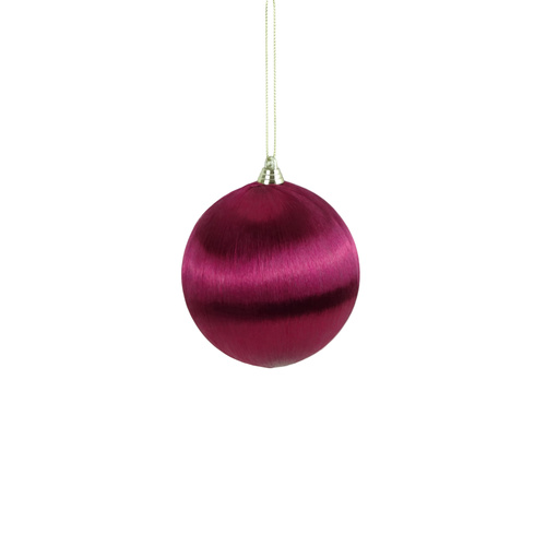 100mm Satin Wrap Bauble Burgundy