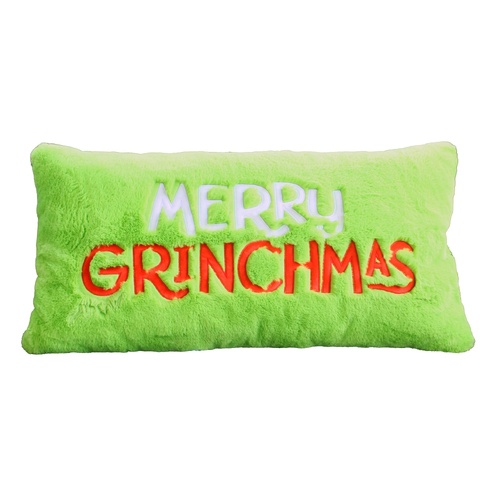 Grinch Cushion - Merry Grinchmas