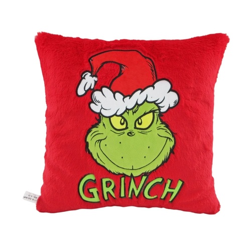 Grinch Cushion - Red Grinch Hat