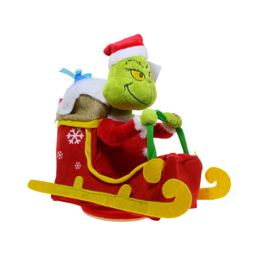 Animated Grinch in Sleigh