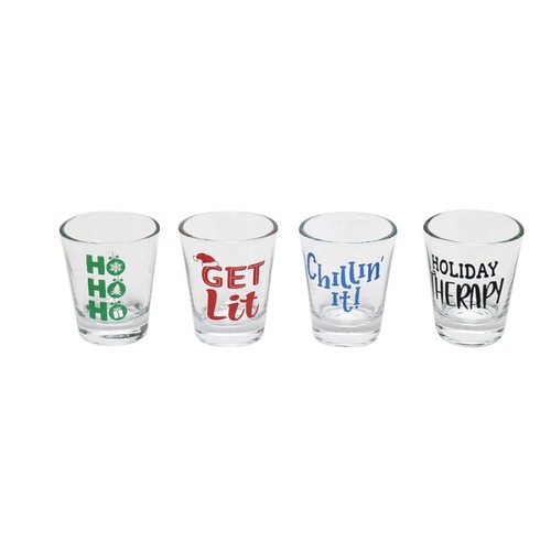 Shot Glass 50ml 4 Assorted