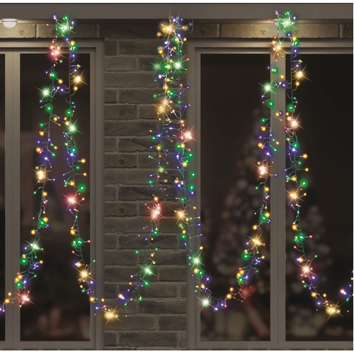 Solar LED Cluster lights 200 - Multi