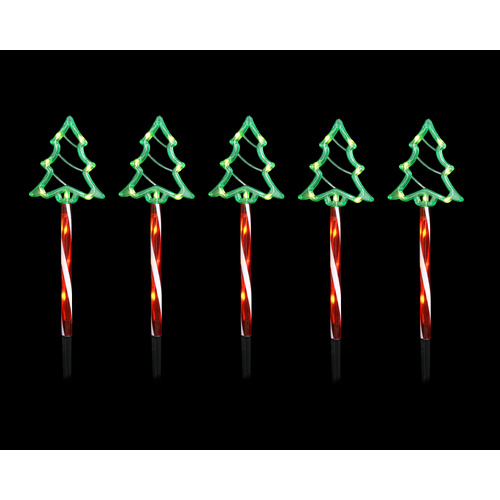Solar Candy Cane with Tree Path Lights
