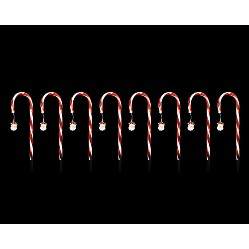 Solar Candy Cane with Santas