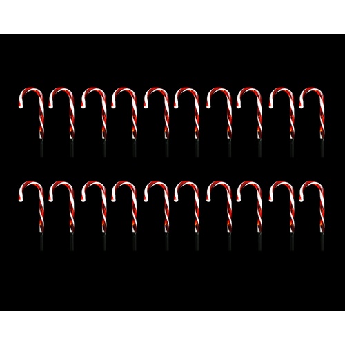 Solar Mini Candy Cane Path Lights